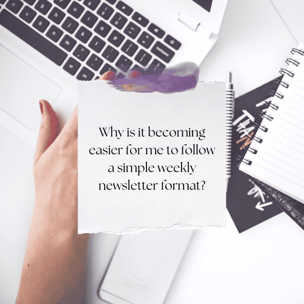 simple weekly newsletter format